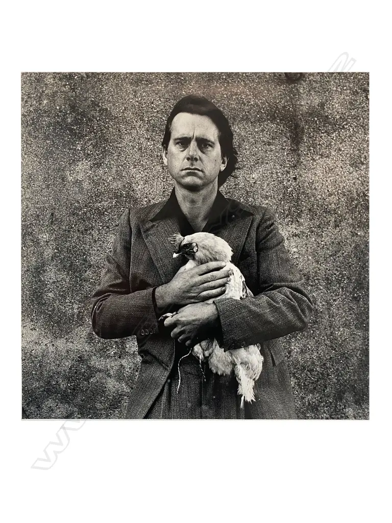 Peter Peryer (1941-2018) - Self-portrait with rooster Image 1++